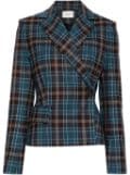 Claudie Pierlot plaid-checked blazer - Blue