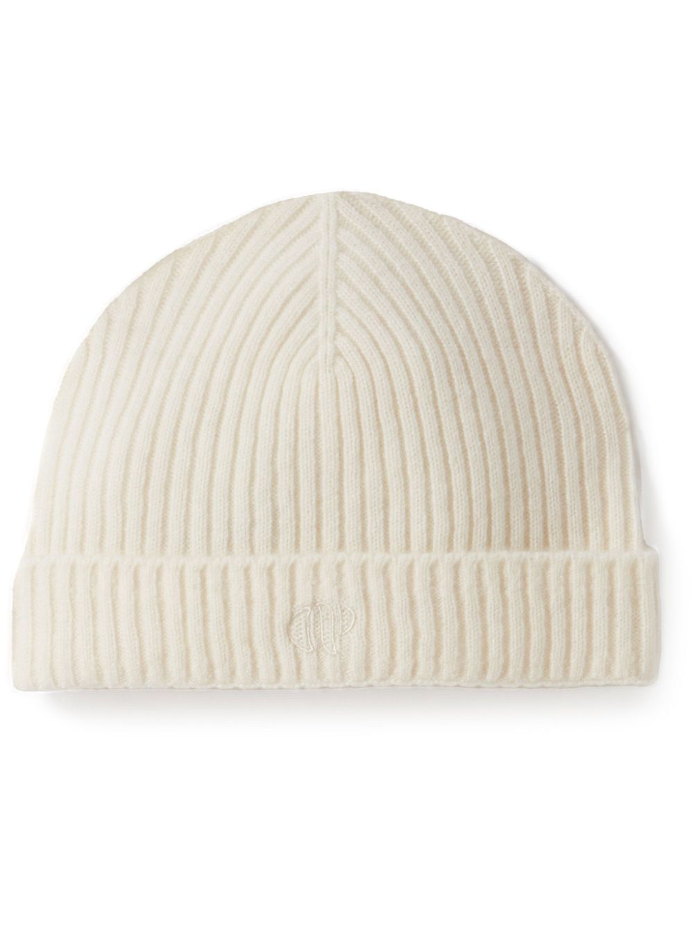 CP-embroidered ribbed beanie