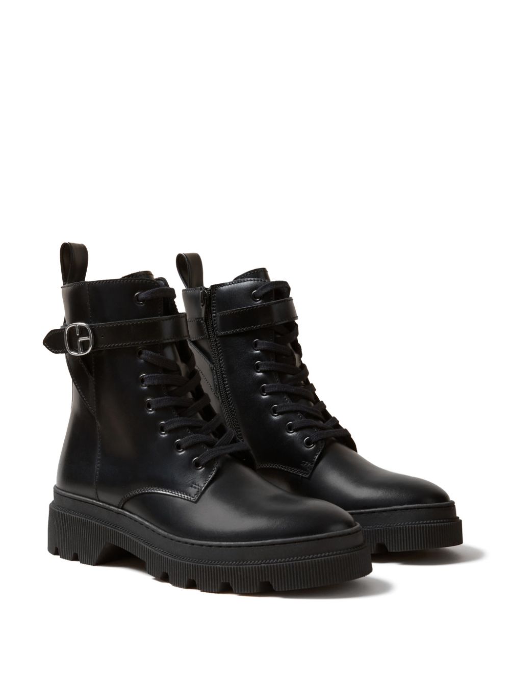 Claudie Pierlot leather combat boots Black