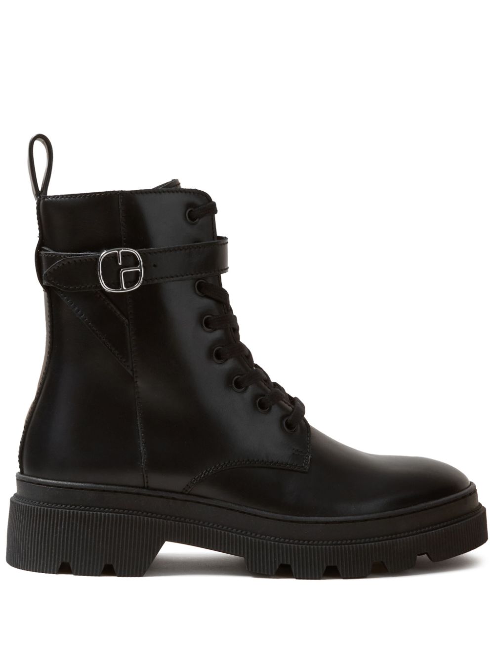 Claudie Pierlot leather combat boots Black