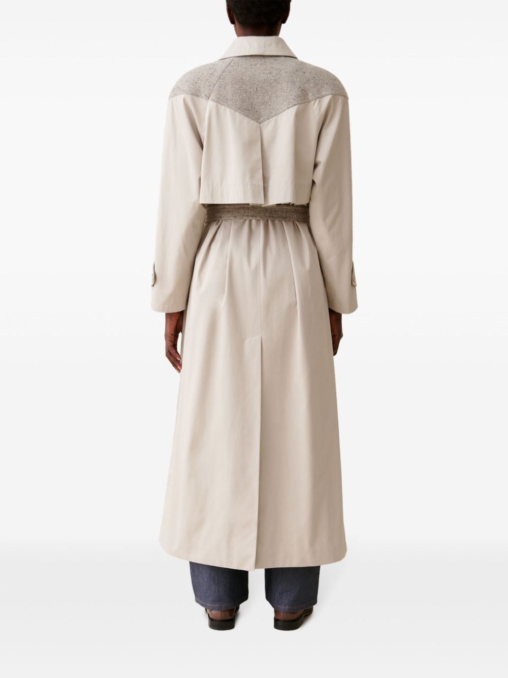 Shop Claudie Pierlot Panelled Trench Coat In 中性色