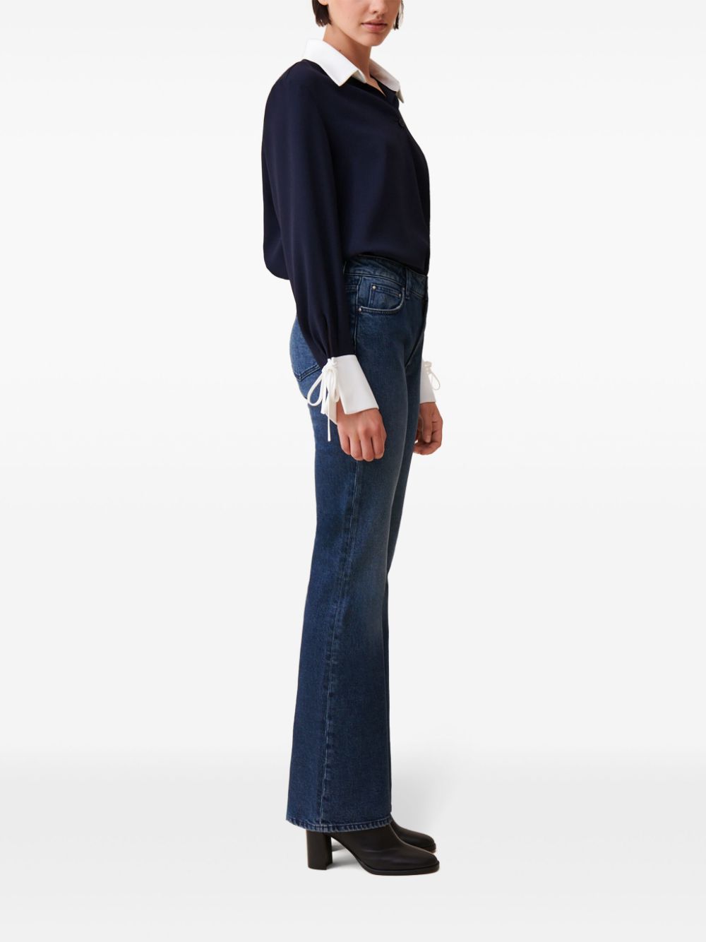 Shop Claudie Pierlot Two-tone Design Shirt In Blue