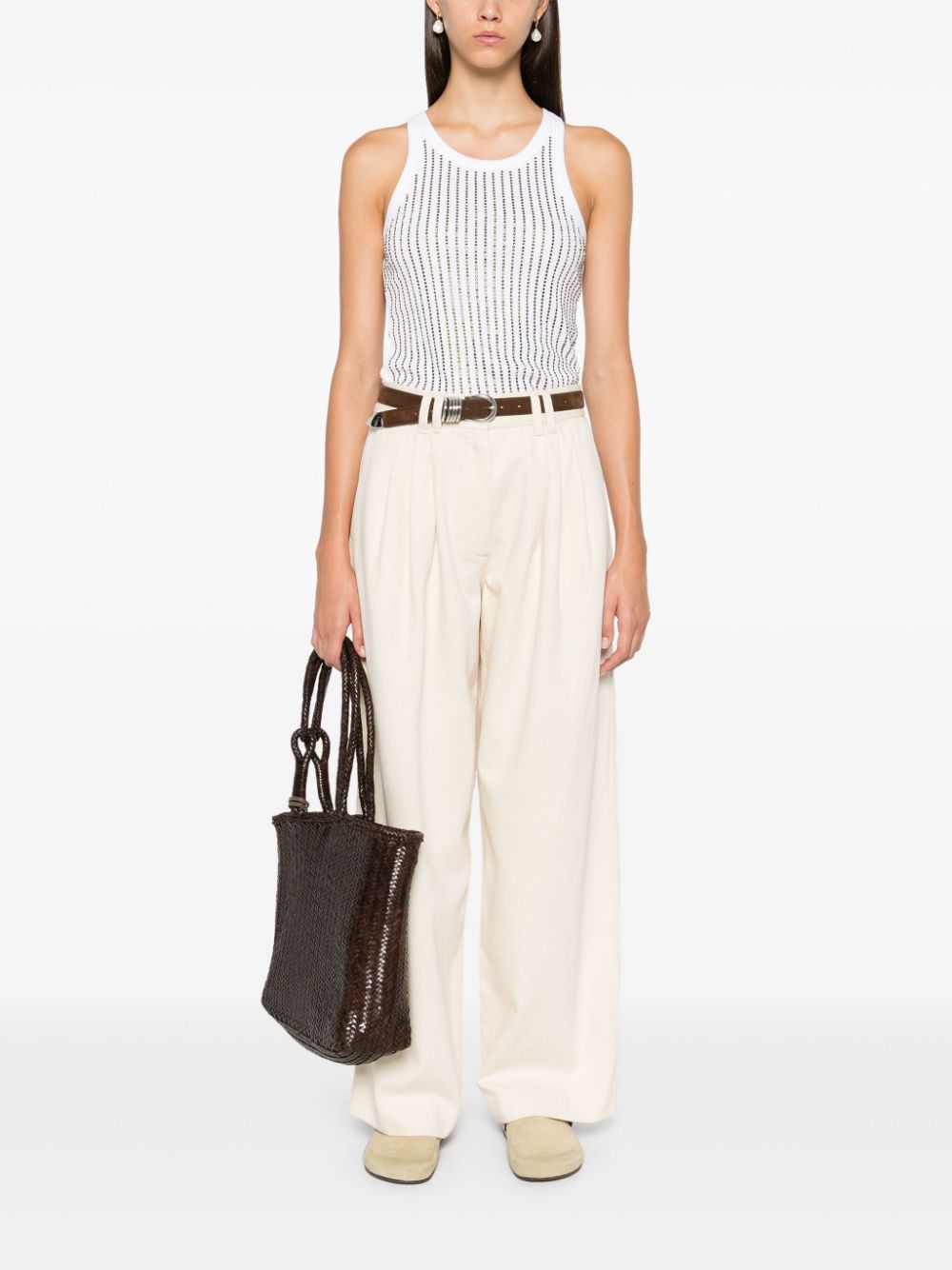 Claudie Pierlot wide pleated jeans - Neutrals