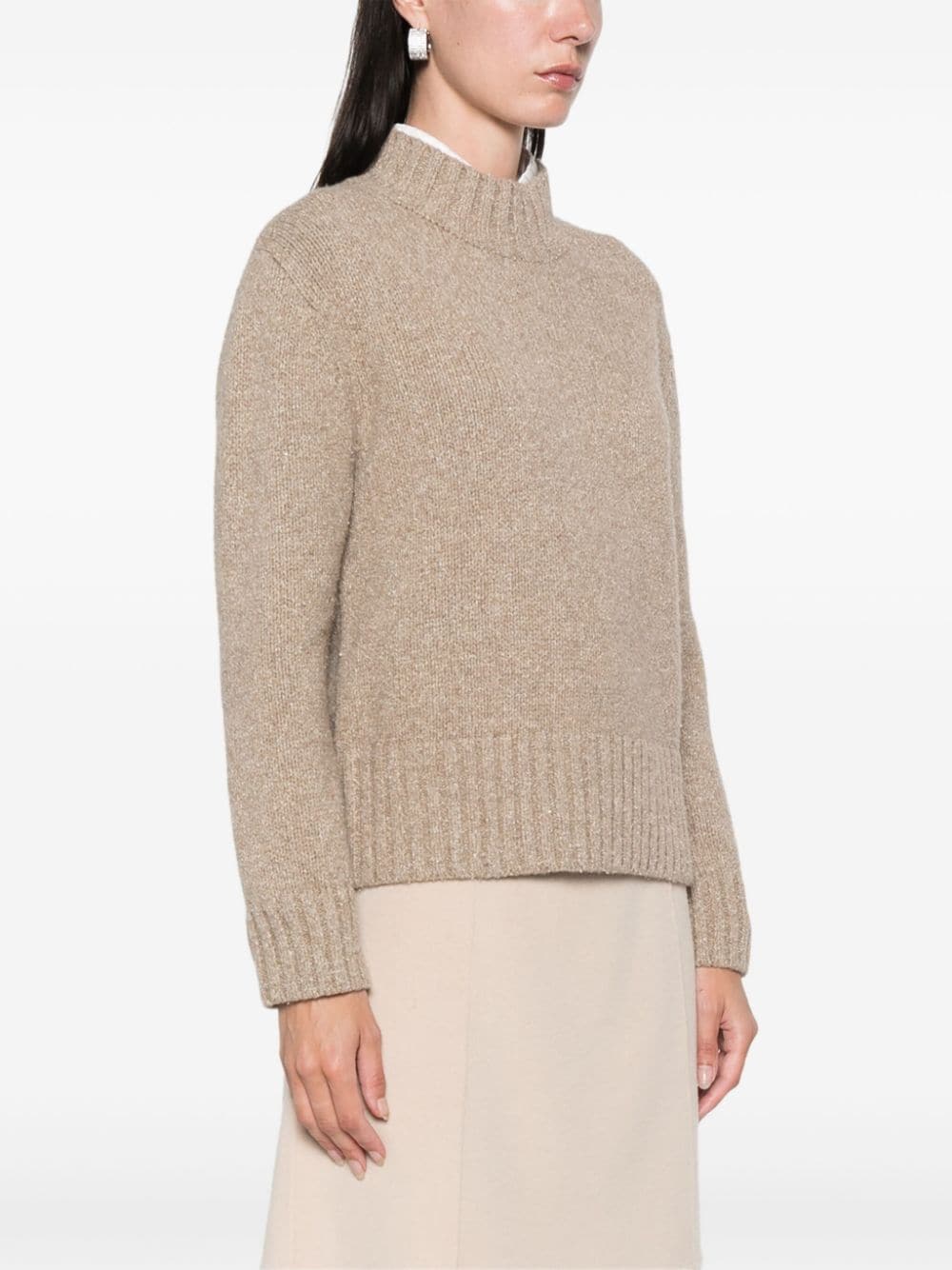 Shop Claudie Pierlot Turtleneck Sweater In Neutrals