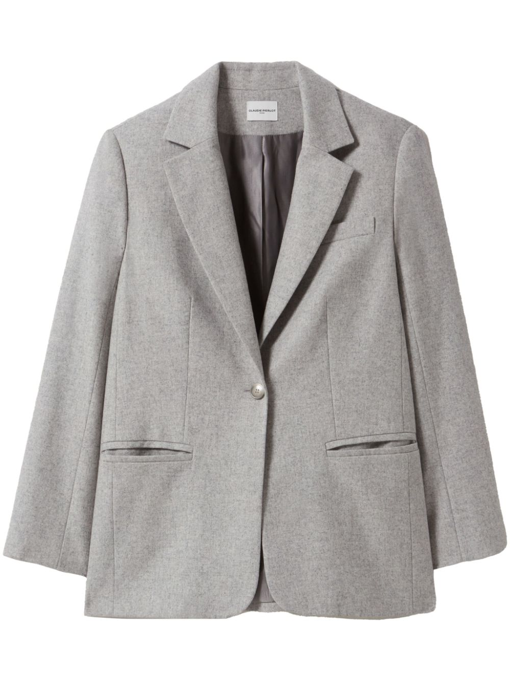 Claudie Pierlot Blazer met enkele rij knopen Grijs