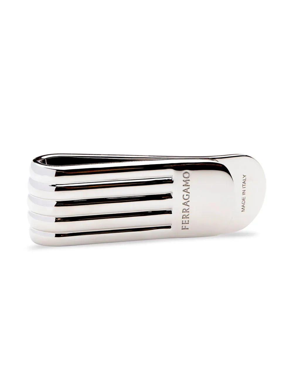 Ferragamo Logo-engraved Money Clip In Silver