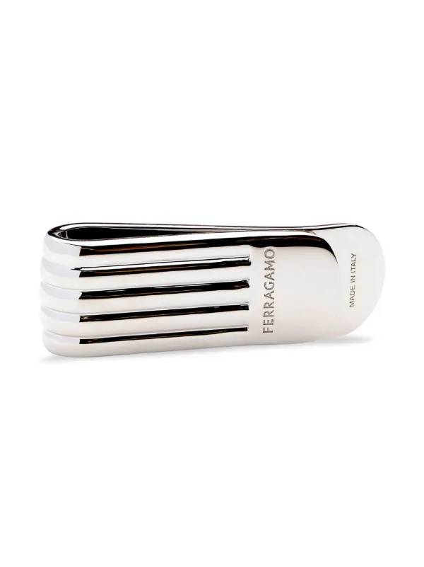 最新の激安 | Clip Money logo-engraved Ferragamo Silver FARFETCH | 小物