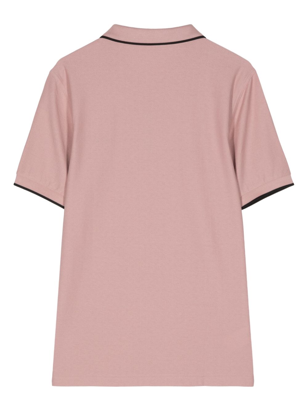 Shop Fred Perry Logo-embroidered Zip-neck Polo Shirt In Pink