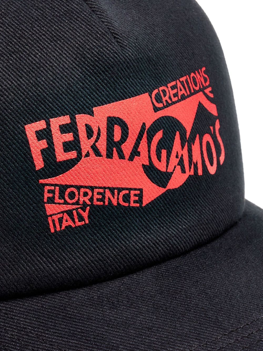 Shop Ferragamo Venna Logo-print Baseball Cap In 黑色