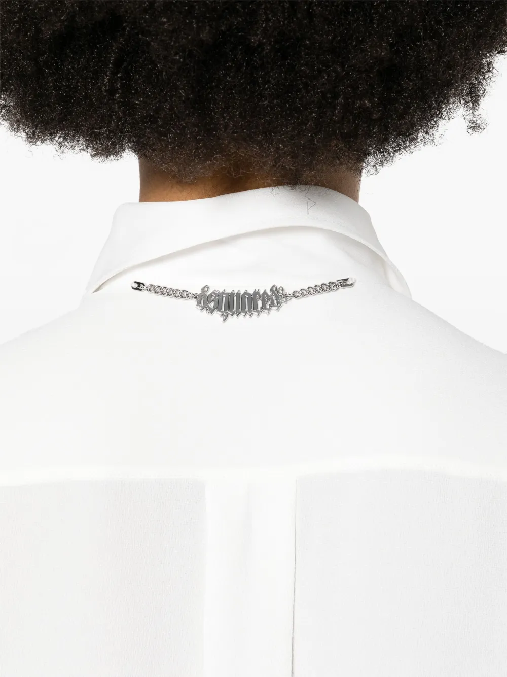 Dsquared2 Pointed-collar Shirt In 白色