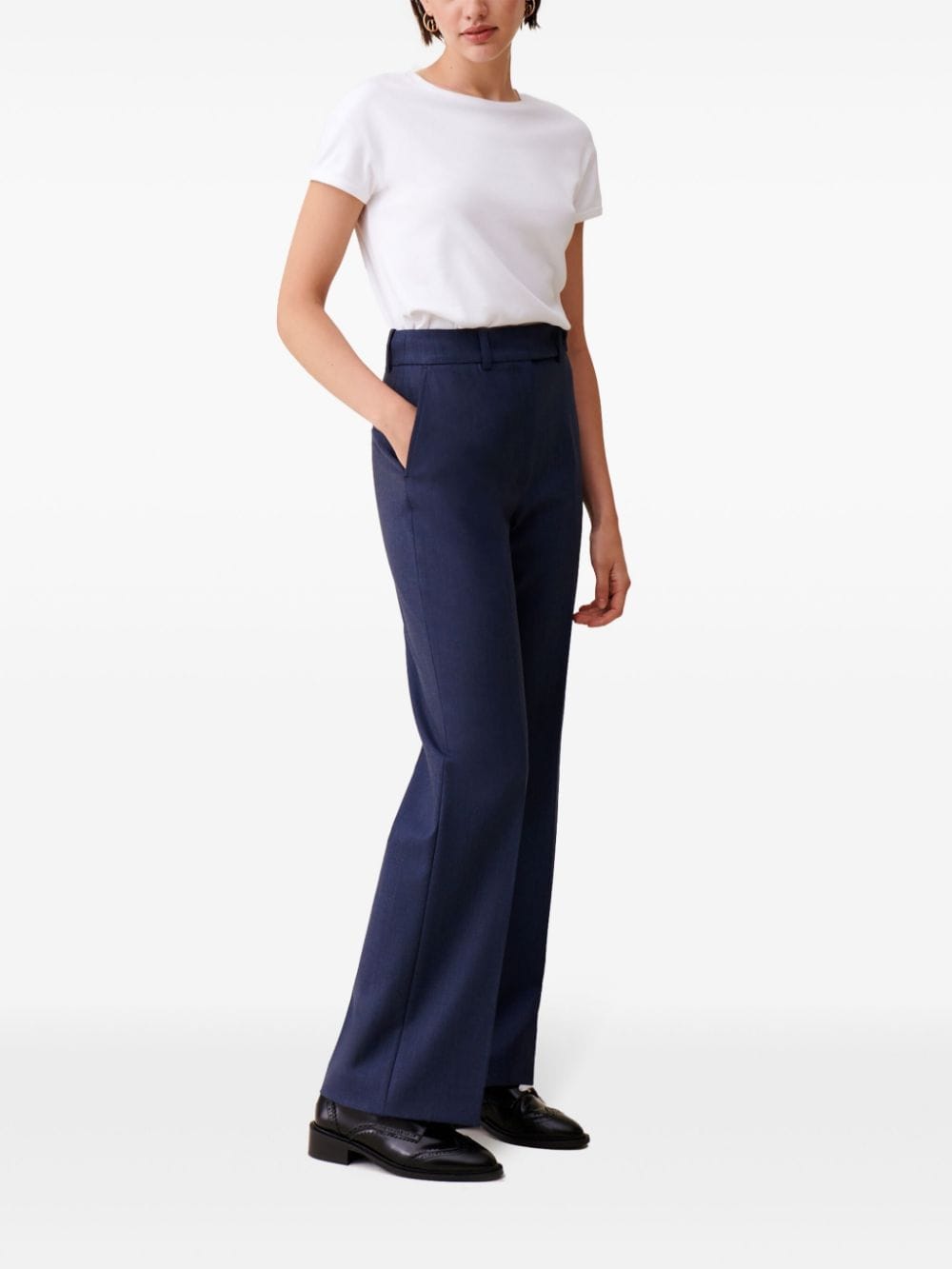 Shop Claudie Pierlot Tailored Trousers In Blue