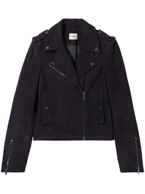 claudie pierlot ブラック レザーライダー スジャケット M Claudie Pierlot Leather Biker Jacket | Black | FARFETCH JO