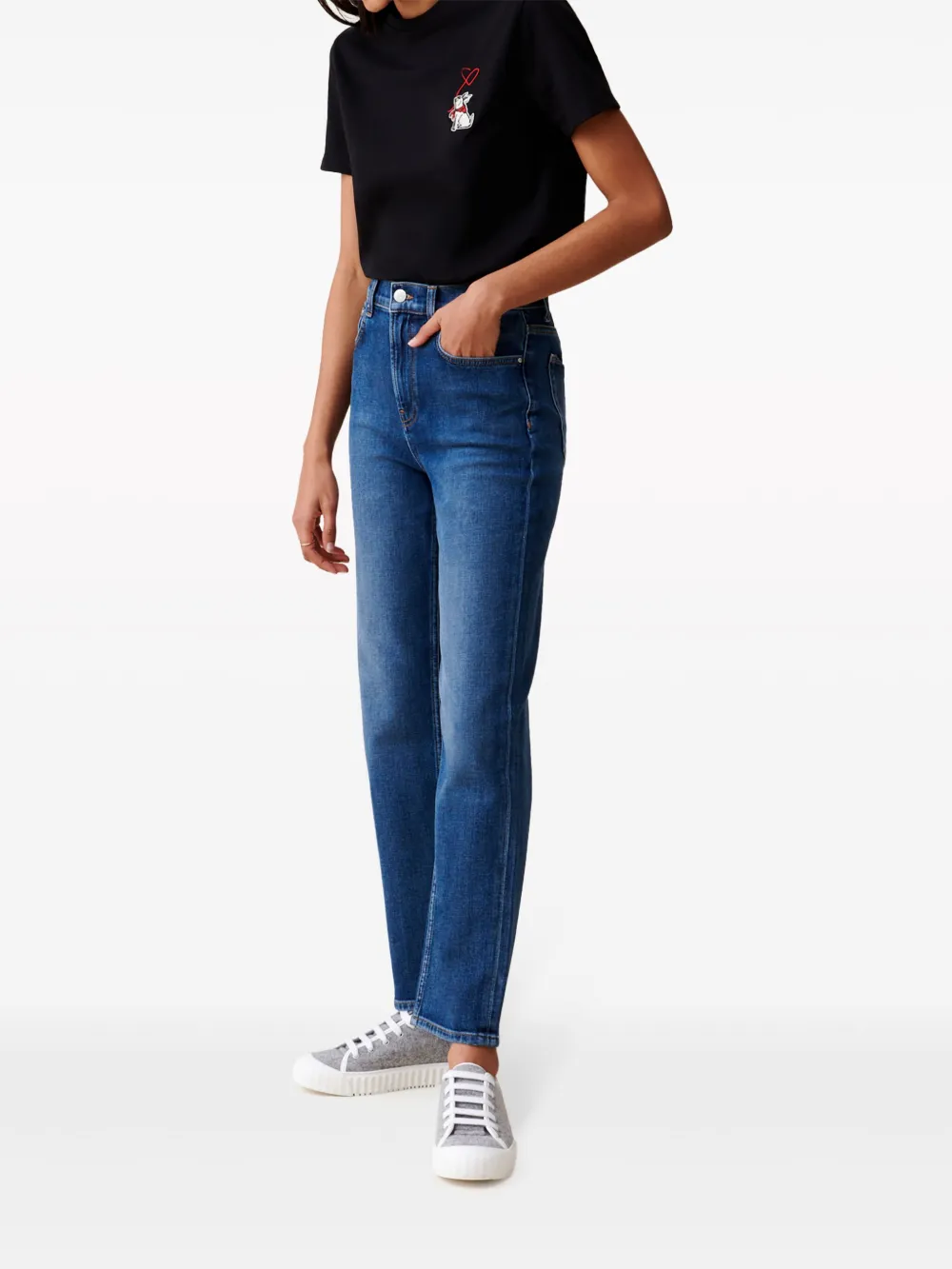 Claudie Pierlot Jean Toto T-shirt met korte mouwen Zwart