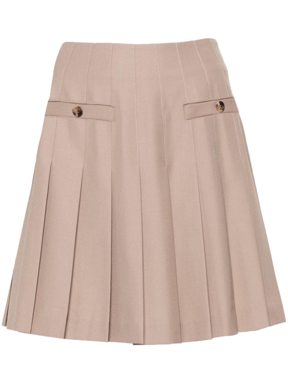 Claudie Pierlot pleated mini skirt - Neutrals