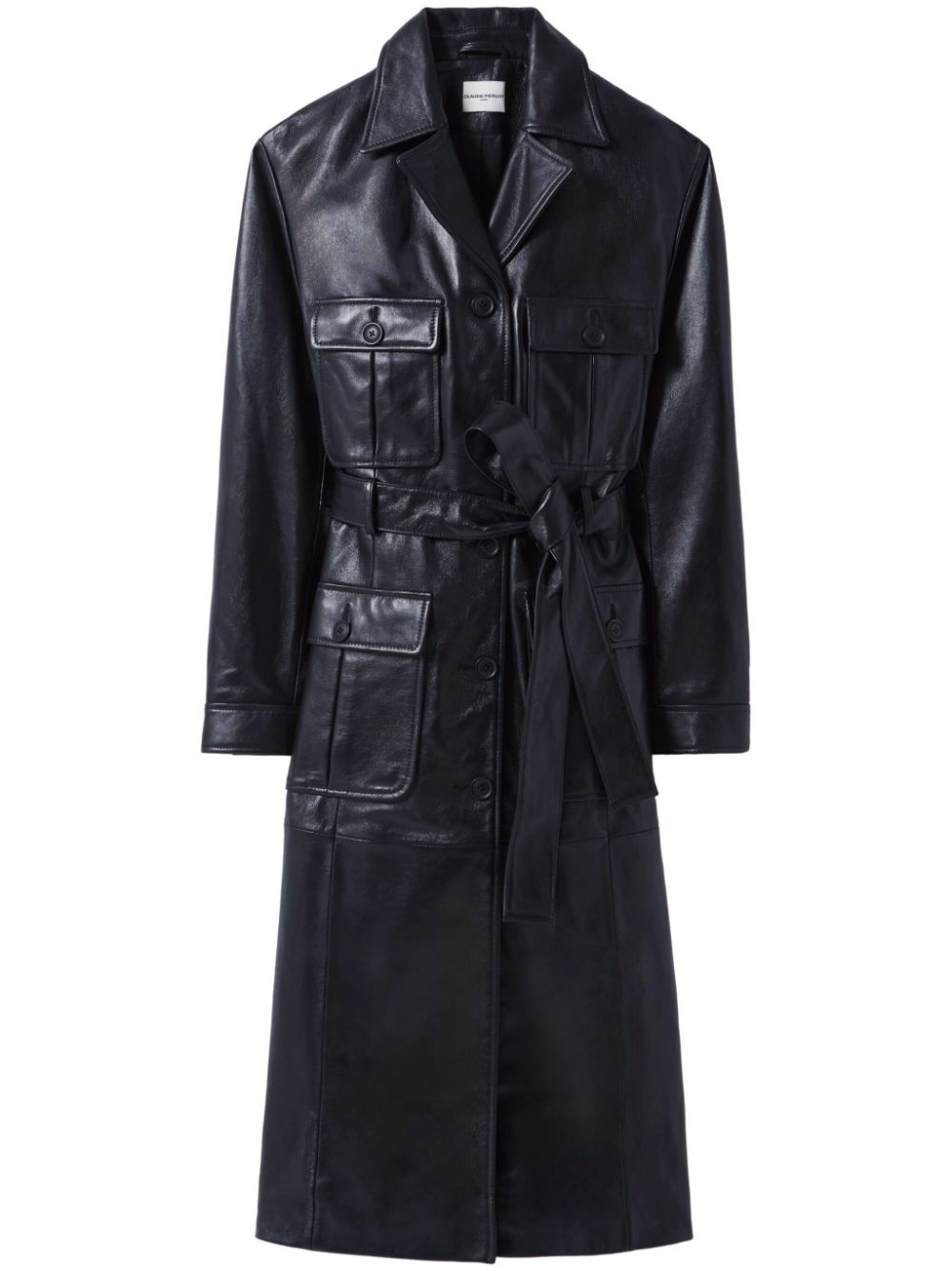 Claudie Pierlot leather trench coat - Black