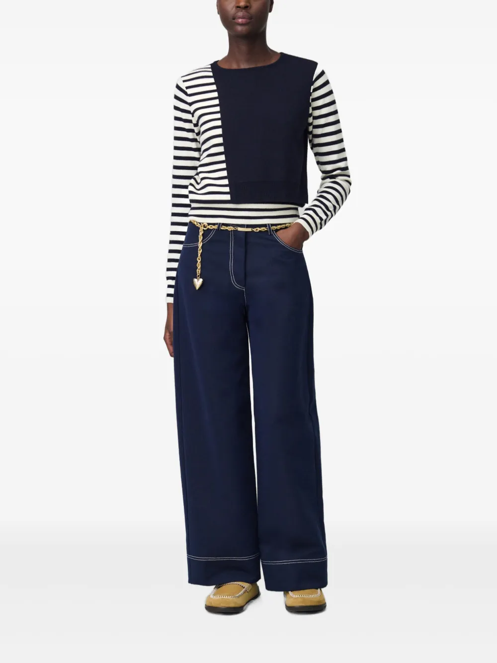 Claudie Pierlot striped jumper - Zwart