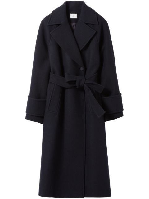 Claudie Pierlot peak-lapels belted double-breasted coat