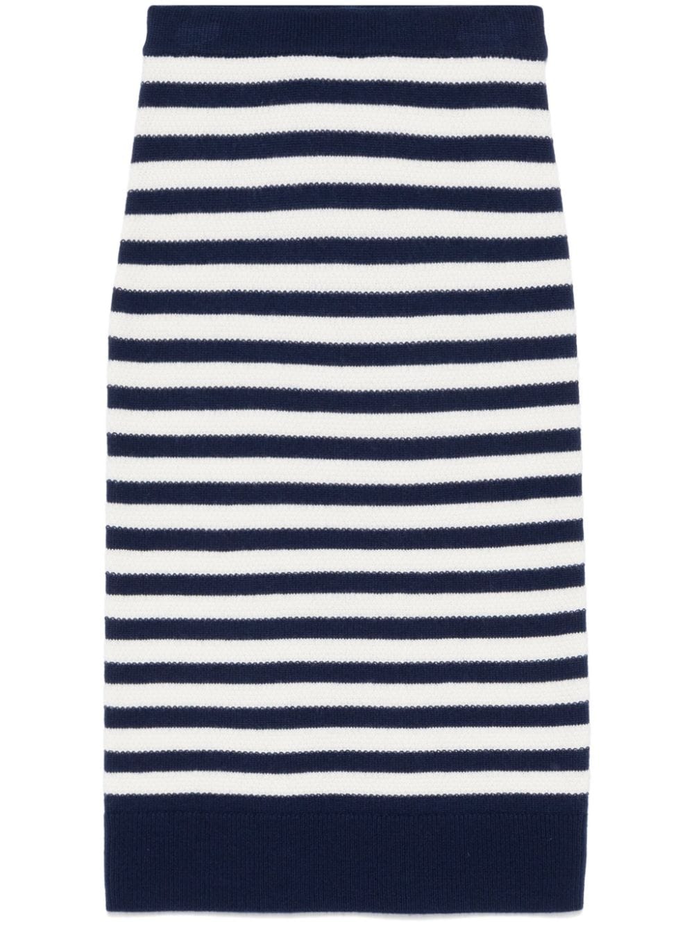 Shop Claudie Pierlot Sailor Striped Knit Skirt In Blue