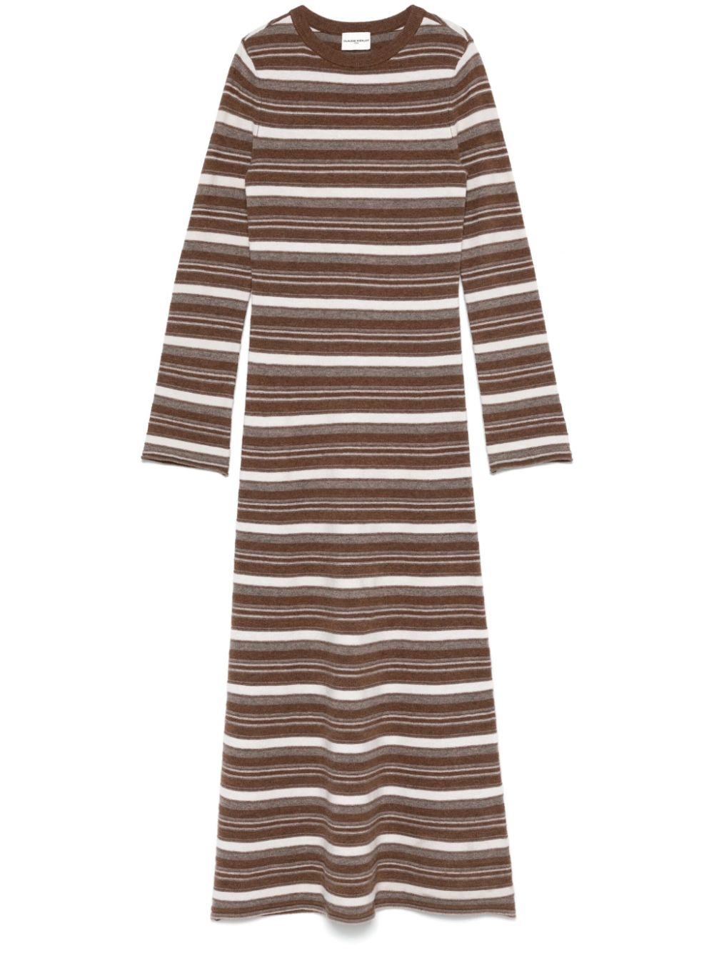 striped wool maxi dres