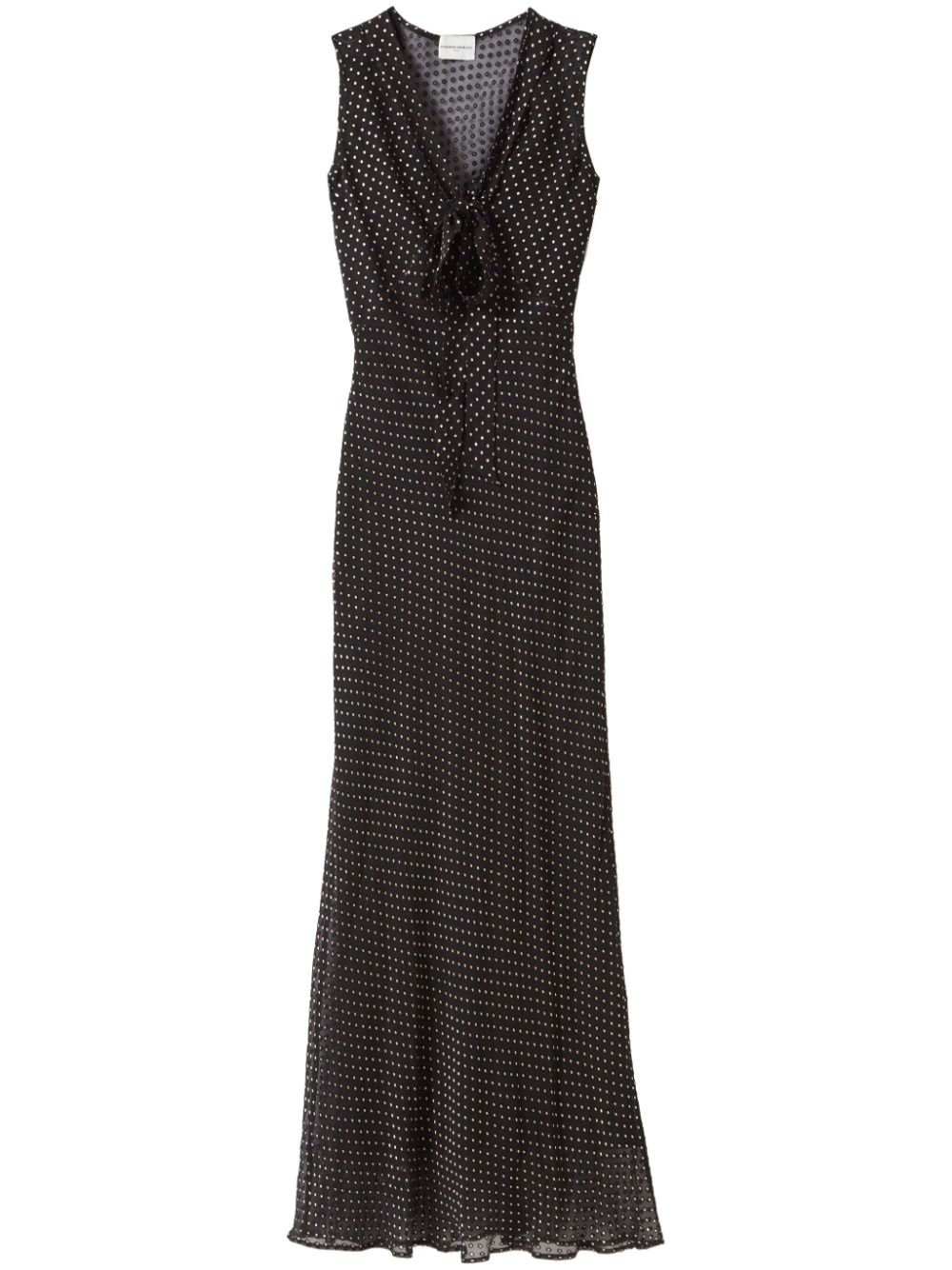 CLAUDIE PIERLOT SHEER POLKA-DOT DRESS 