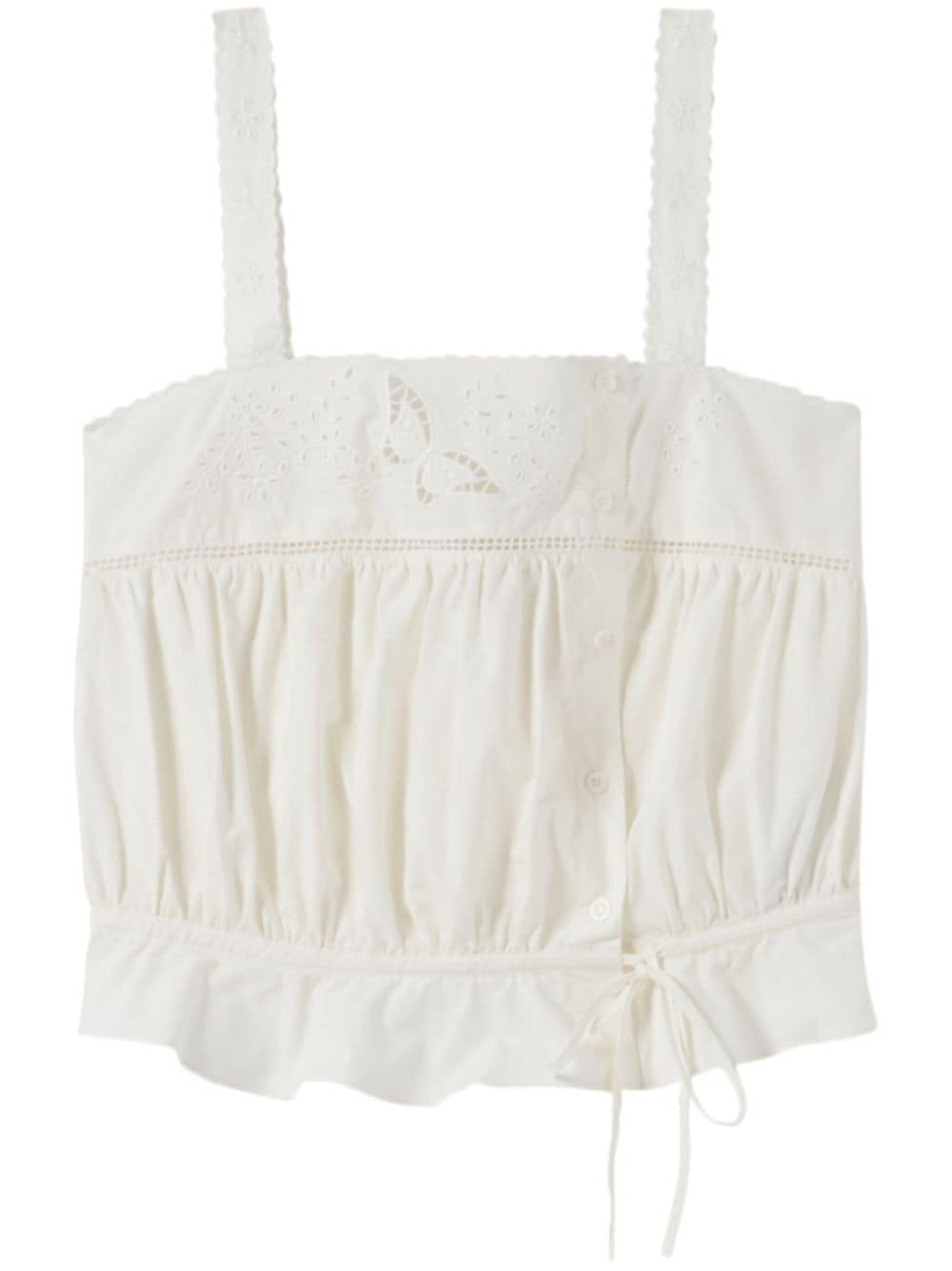 Claudie Pierlot Broderie Anglaise Top In White