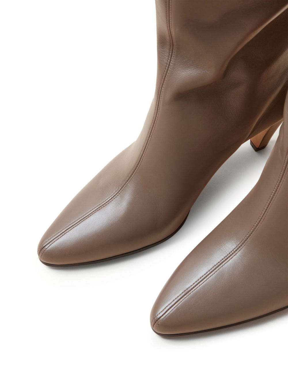 Claudie Pierlot leather slip-on boots Brown