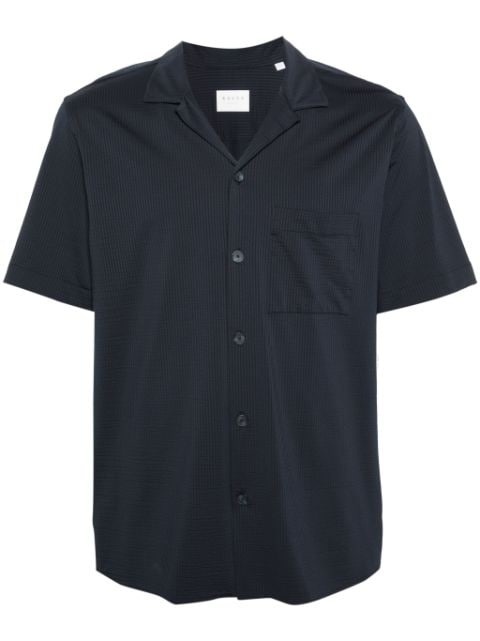 Xacus camp-collar seersucker shirt