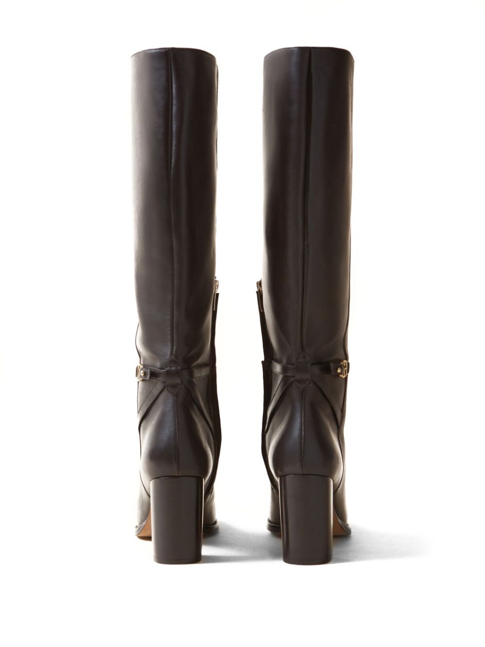 Claudie Pierlot 75mm CP logo boots Brown