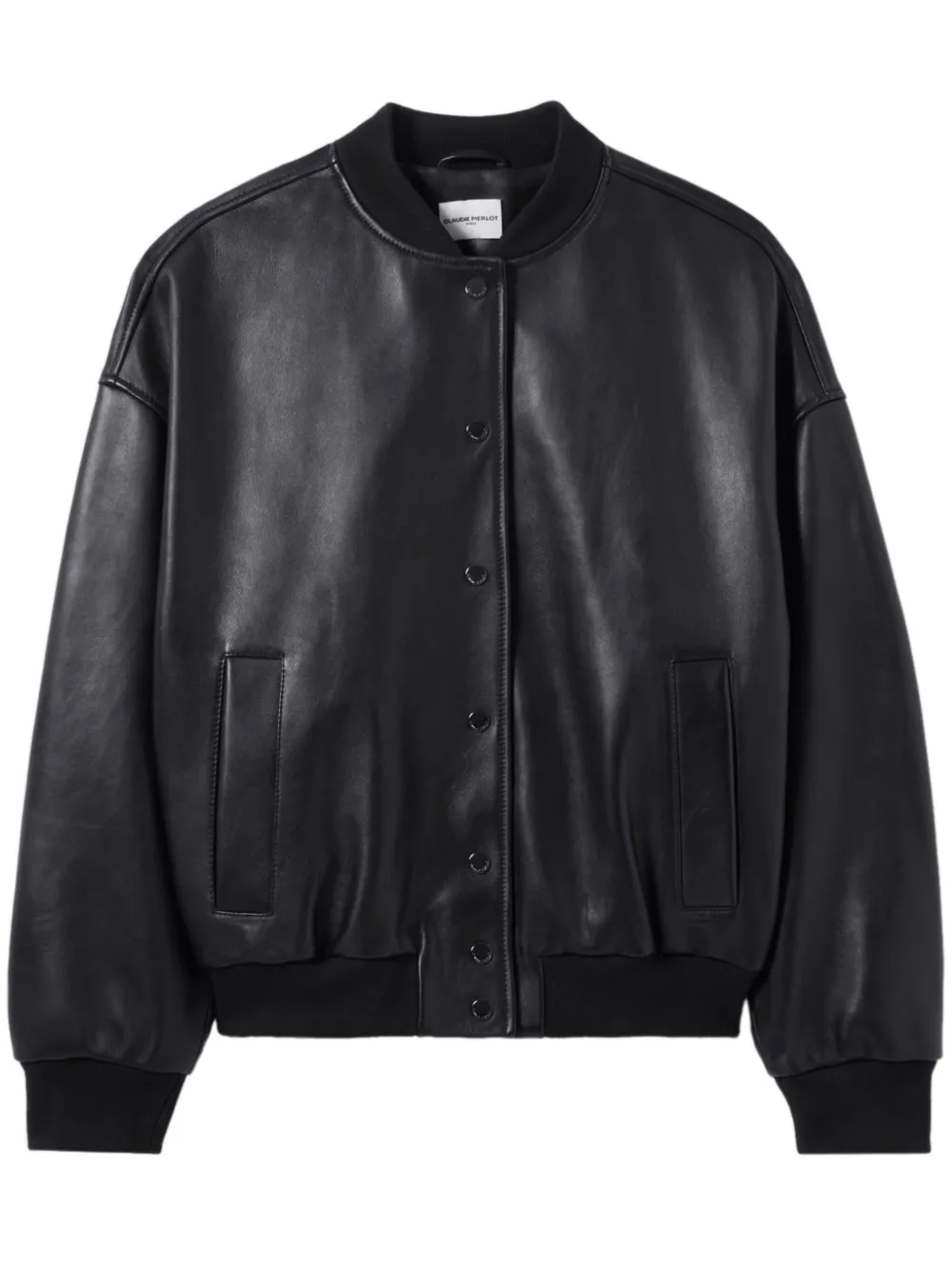 varsity-collar oversize jacket