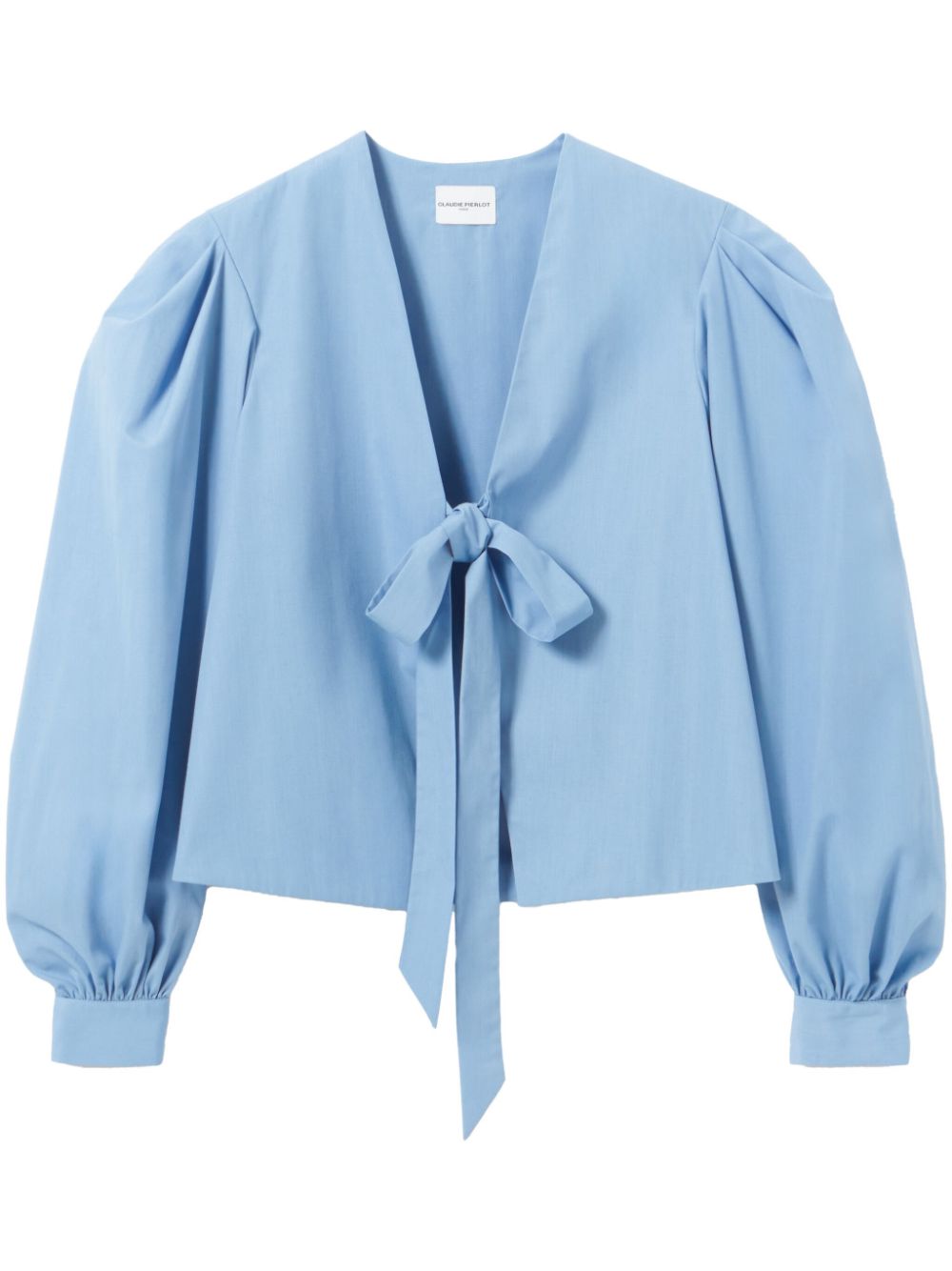 Claudie Pierlot tie-front V-neck blouse - Blue