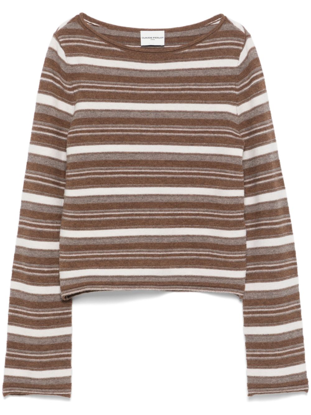 striped flare-sleeve sweater