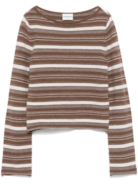 Claudie Pierlot striped flare-sleeve sweater