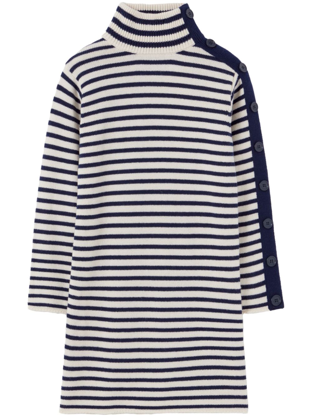 Claudie Pierlot high-neck striped dress - White