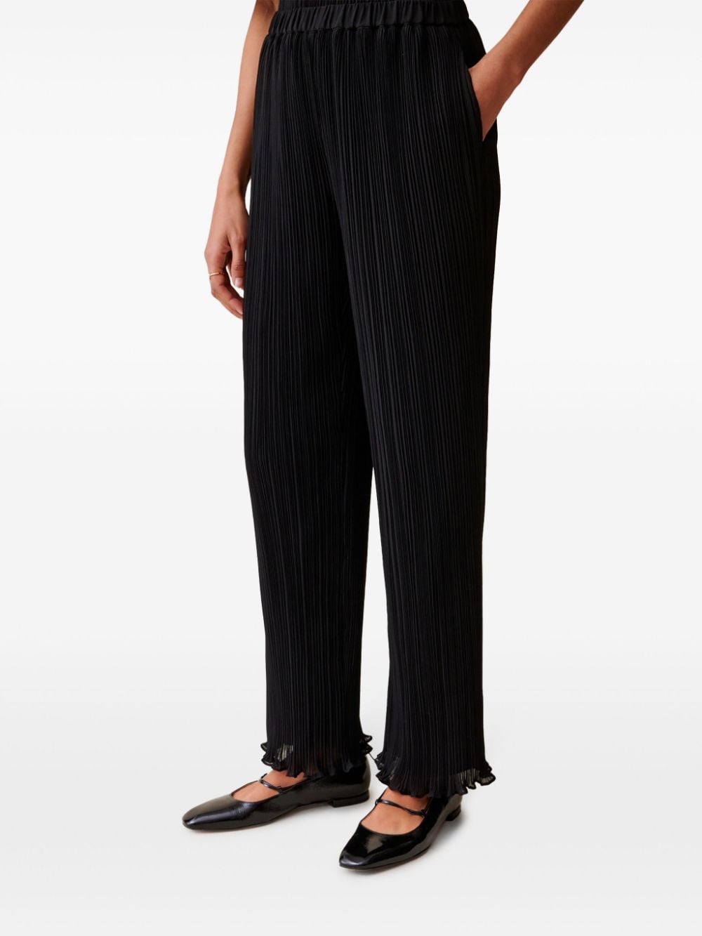 Shop Claudie Pierlot Pleated Trousers In Black