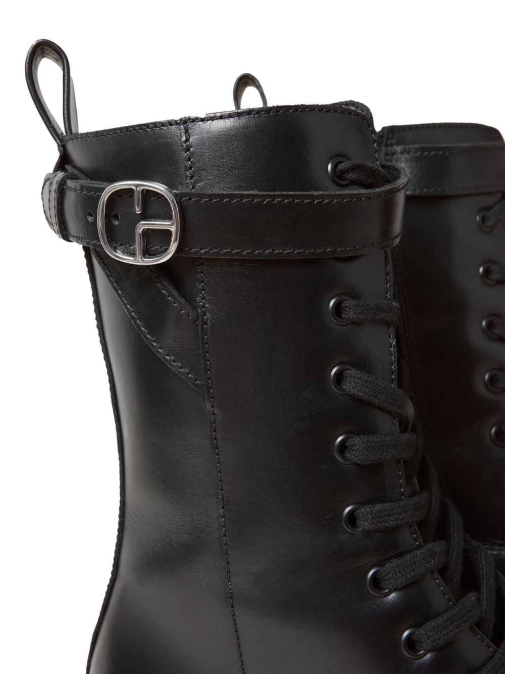 Claudie Pierlot leather combat boots Black