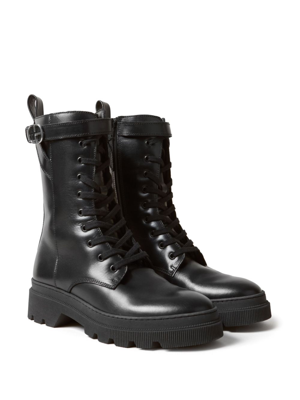 Claudie Pierlot leather combat boots Black