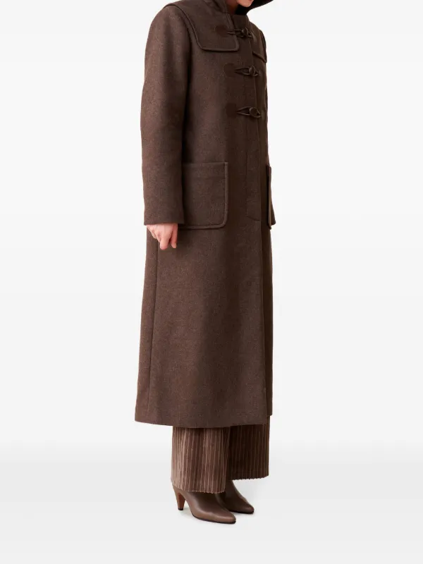 herlipto Long Fitted Duffle Coat（Her Lip To Faux Fur Hoodie 