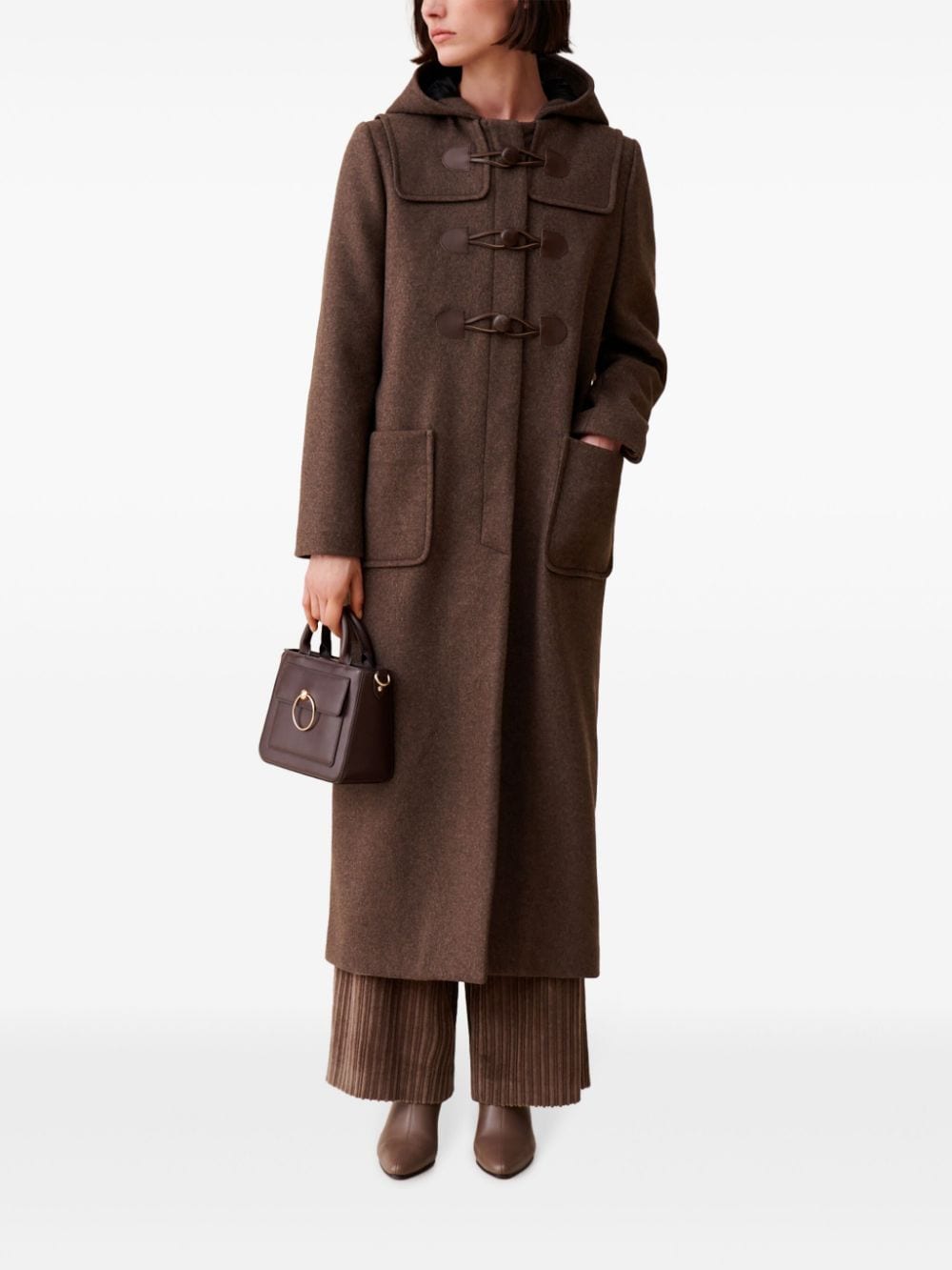 Claudie Pierlot hooded coat - Bruin