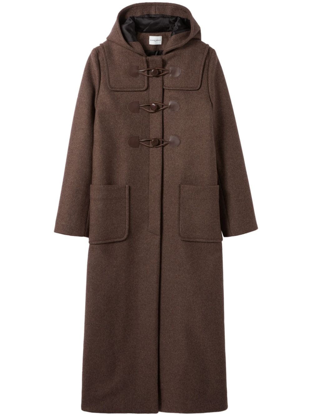 Claudie Pierlot Hooded Coat In Brown