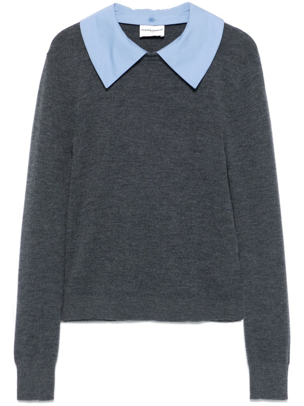 Claudie Pierlot detachable-collar sweater - Grey