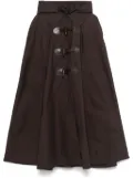 Claudie Pierlot removable-hood coated cape - Brown