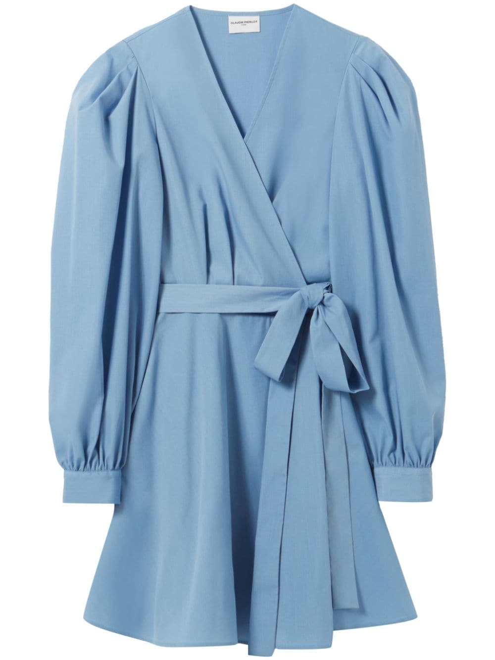 Shop Claudie Pierlot Puff-sleeve Mini Dress In Blau