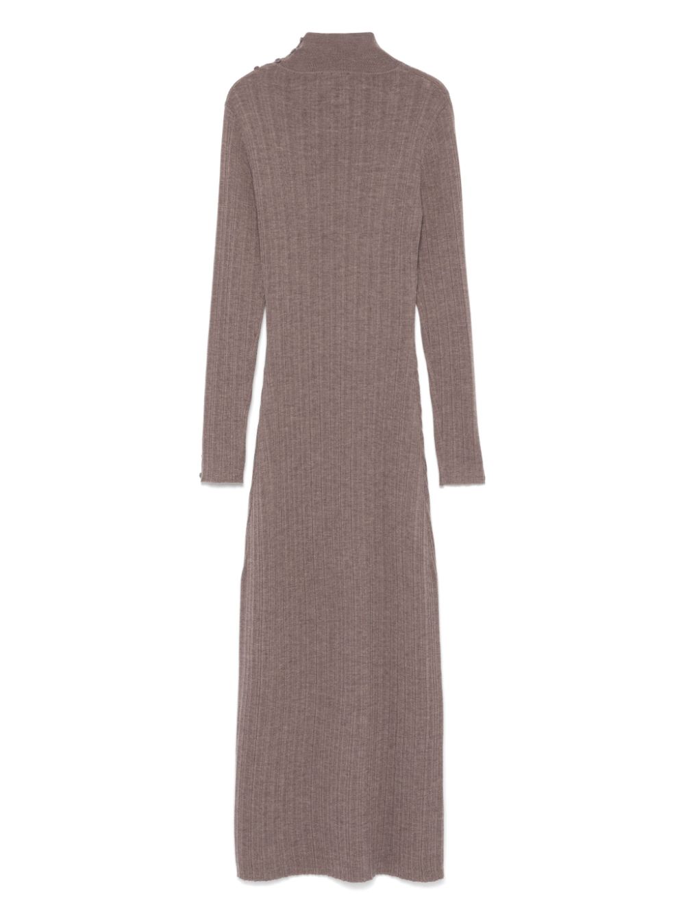 Shop Claudie Pierlot High-neck Knit Dress In Neutrals