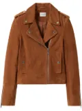 Claudie Pierlot suede biker jacket - Brown