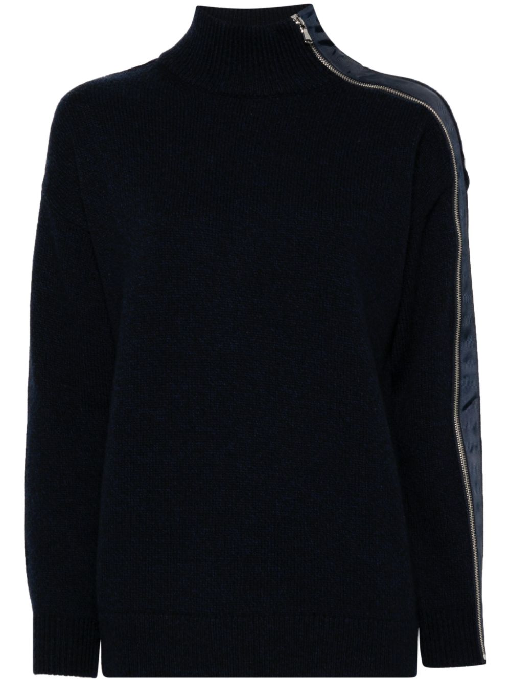 Claudie Pierlot zip-detail turtleneck sweater - Blue