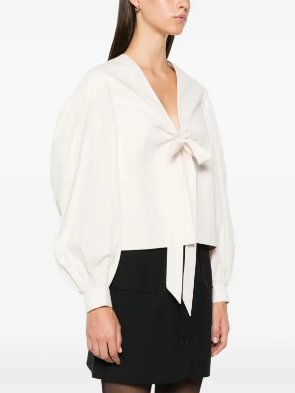 Claudie Pierlot Vネックブラウス | ニュートラル | FARFETCH JP
