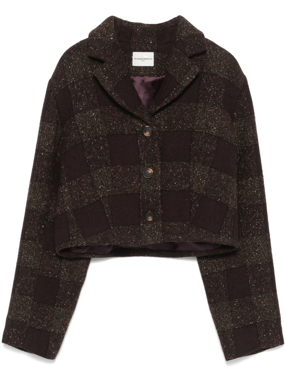 Claudie Pierlot checked buttoned jacket - Brown