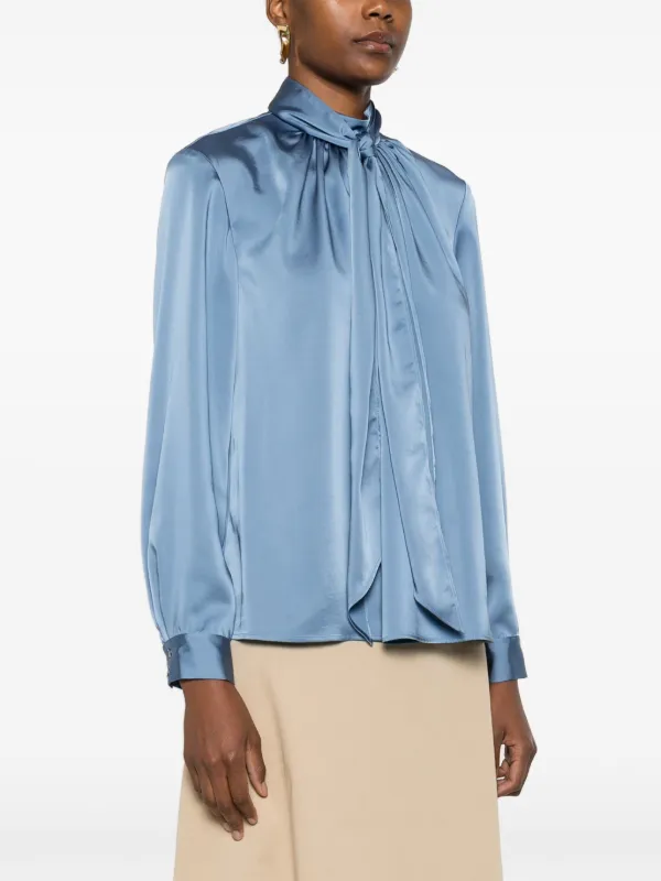 Claudie Pierlot ボウタイ ブラウス | ブルー | FARFETCH JP