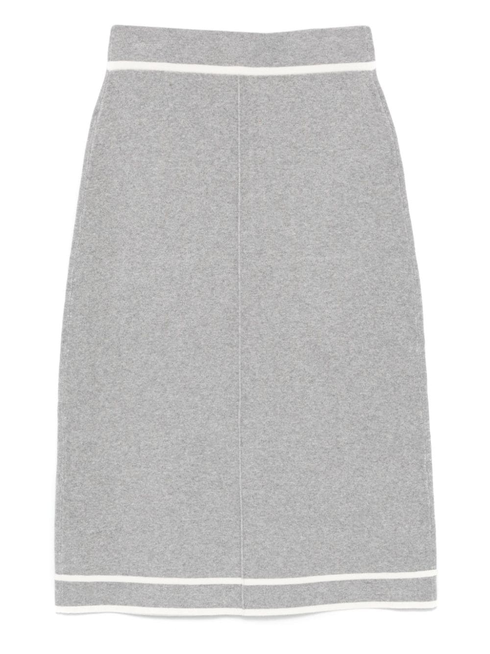 Shop Claudie Pierlot Knit Midi Skirt In Grey