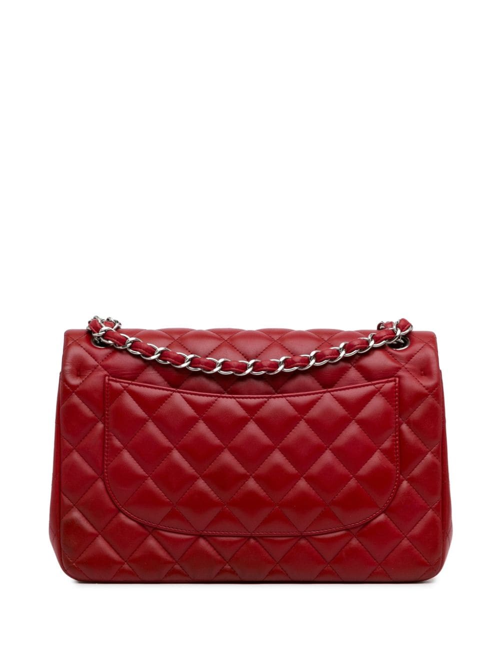 CHANEL Pre-Owned 2012-2013 Jumbo Classic Lambskin Double Flap shoulder bag - Rood